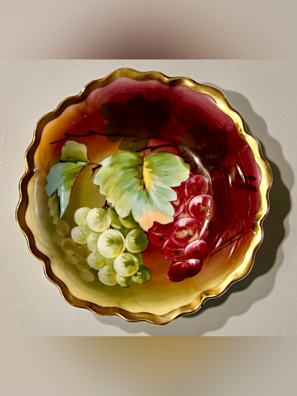 Vintage Z S & CO. Bavaria Hand-Painted Decorative Fruit Plate